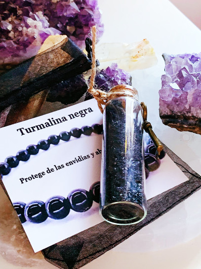 Frasco “Bloquea Energías Tóxicas” 🖤 de Turmalina negra
