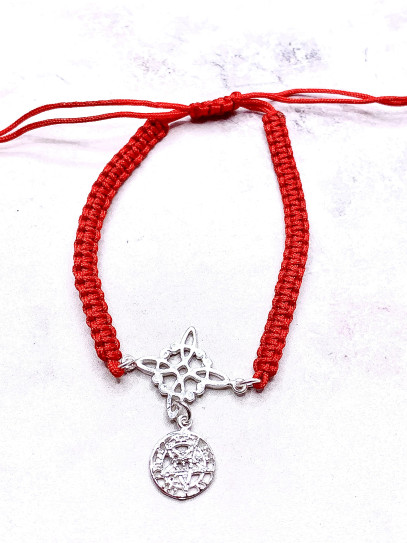 Tetragrammaton and Witches Knot macrame bracelet ❤️ Double extreme protection