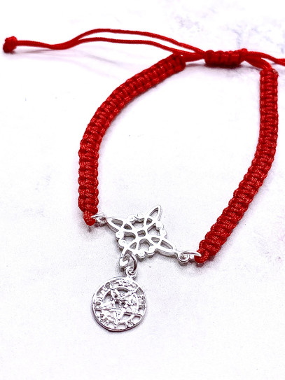 Tetragrammaton and Witches Knot macrame bracelet ❤️ Double extreme protection