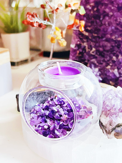 Amethyst Portal Candle Holder ✨🔮 Protection, peace and serenity