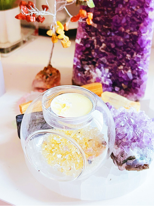 Citrine Portal Candle Holder ✨🔮 Abundance, success and money