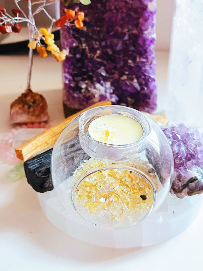 Citrine Portal Candle Holder ✨🔮 Abundance, success and money