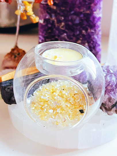 Citrine Portal Candle Holder ✨🔮 Abundance, success and money