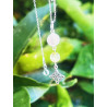Collar triple protección de plata: Nudo de Bruja y San Benito - Citrino rutilado