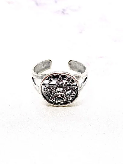 Anell Tetragramató de Plata de Llei – Protecció Sagrada