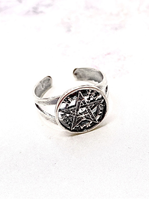 Sterling Silver Tetragrammaton Ring – Sacred Protection