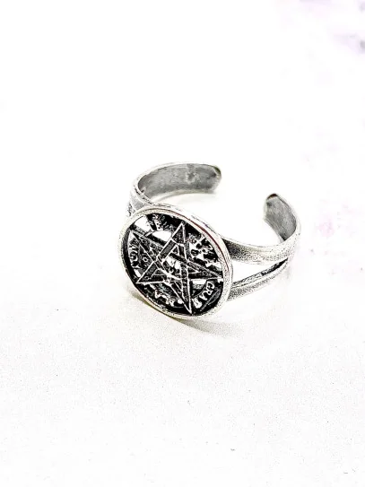 Anell Tetragramató de Plata de Llei – Protecció Sagrada