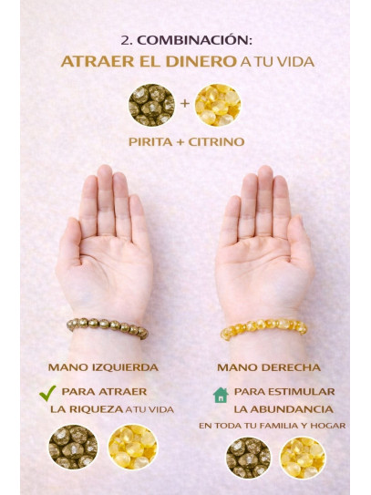 Triple magnet abundance bracelet 6mm | Citrine, Pyrite and Tiger's Eye