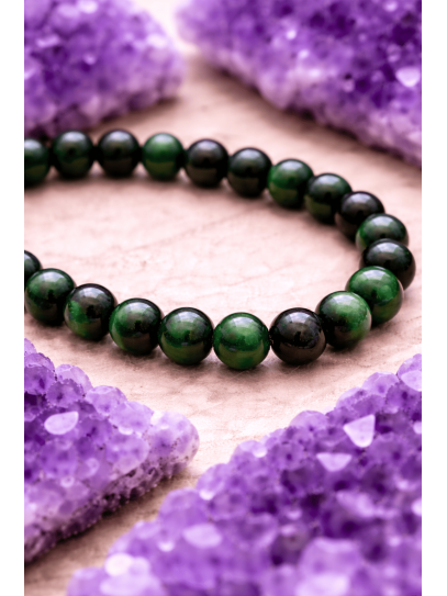 🔮 Polsera Fortalesa energètica d'Ull de Tigre verd 6mm | Protecció i sort