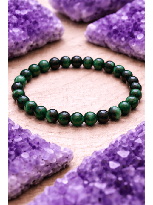 🔮 Polsera Fortalesa energètica d'Ull de Tigre verd 6mm | Protecció i sort