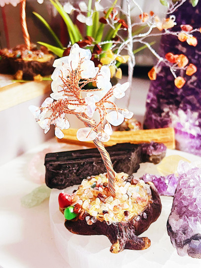 Árbol Atrae el Amor verdadero de Piedra luna y mix chakras – Protección