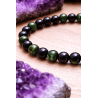 🔮 Pulsera Portal Protector de Ojo de Tigre verde y Turmalina 6mm | Protección y suerte