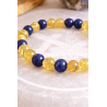 Pulsera portal abrecaminos de Citrino y Lapislázuli 6mm 🔮 Abundancia, éxito y dinero
