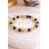 Pulsera portal abrecaminos de Citrino y Lapislázuli 6mm 🔮 Abundancia, éxito y dinero