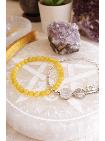 Pack obrecamins 🔮 Polsera de Citrí i clau medalla de Sant Benet + Sant Judes tadeo