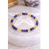 Pulsera portal intuición de Citrino, Amatista y Lapislázuli 6mm 🔮 Poderes psíquicos