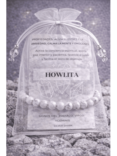 Howlite 'Asha' bracelet 6mm | Relaxation