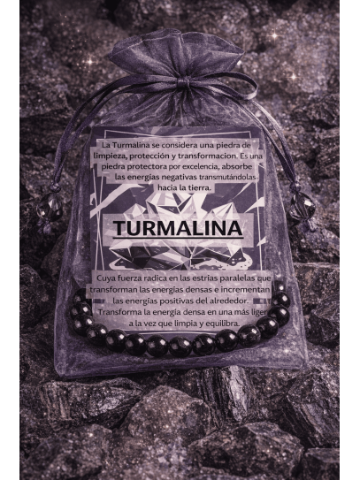 Fine Black Tourmaline 'Asha' bracelet 6mm | Protection and cleaning
