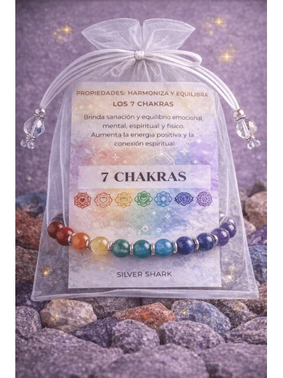 Pulsera 'Asha' de los Chakras 6mm | Equilibrio, limpieza y desbloquea