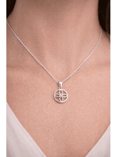 Collar sigilo de la abundancia de plata - Atrae riqueza y prosperidad