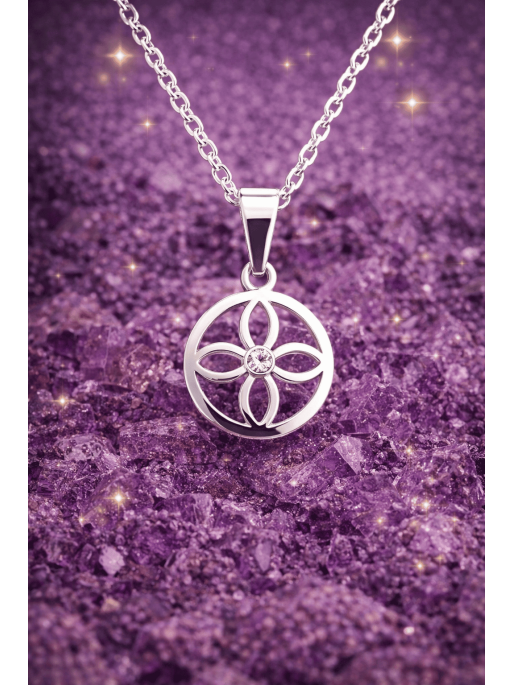 Collar sigilo de la abundancia de plata - Atrae riqueza y prosperidad