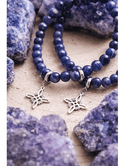 Polsera 'Elly' de Nudo Brujas i Sodalita 6mm | Intel·ligència i estudis