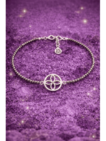 Powerful Money Magnet Bracelet of Abundance Sigil made of Pyrite and Silver