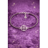 Pulsera poderoso imán del dinero del sigilo de la abundancia de Pirita y plata