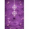 Collaret triple protecció sigil de l'abundància d'Ametista i plata - Prosperitat