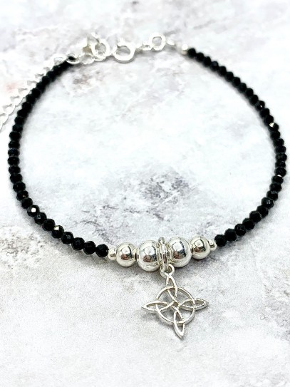 Witches Knot and Black spinel 'Glinda' bracelet