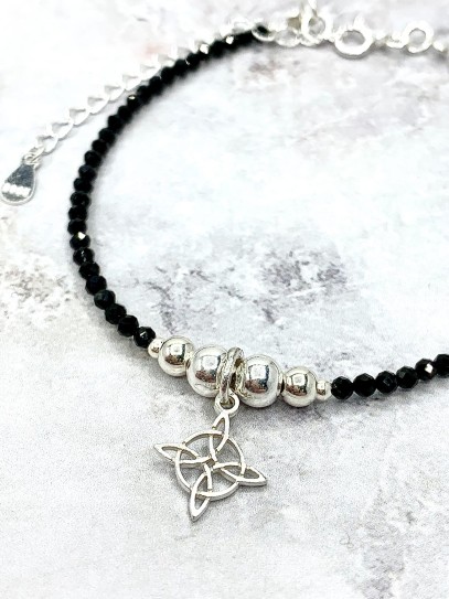 Witches Knot and Black spinel 'Glinda' bracelet