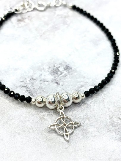 Witches Knot and Black spinel 'Glinda' bracelet