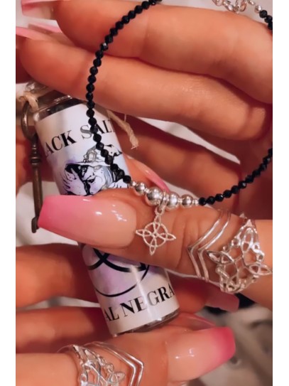 Witches Knot and Black spinel 'Glinda' bracelet