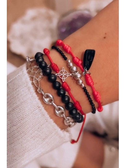Pulsera 'Glinda' de Nudo Brujas y Turmalina negra