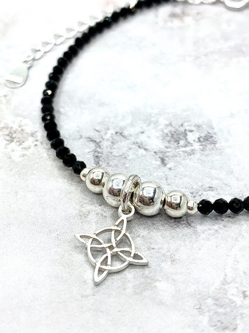 Witches Knot and Black spinel 'Glinda' bracelet