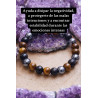 🔮 Pulsera Signo del Zodiaco Leo triple protección Obsidiana negra, Hematite y Ojo de Tigre 8mm