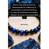 🔮 Pulsera Signo del Zodiaco Capricornio 6mm | Turmalina negra y Ojo de Tigre azul