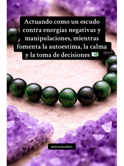 🔮 Pulsera Signo del Zodiaco Géminis de Ojo de Tigre verde y Turmalina 6mm | Protección y suerte