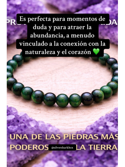🔮 Pulsera Signo del Zodiaco Géminis de Ojo de Tigre verde y Turmalina 6mm | Protección y suerte
