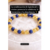🔮 Pulsera Signo del Zodiaco Aries portal abrecaminos de Citrino y Lapislázuli 6mm - Abundancia y éxito