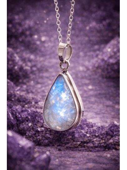 Moon Teardrop Necklace ✨ made of natural moonstone - Protection and intuition
