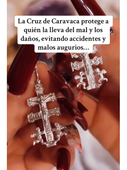 Collar Triple Protección Celestial ✨ Cruz de Caravaca, San Benito y Medalla de Milagrosa