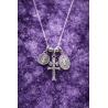 Triple Celestial Protection Necklace ✨ Caravaca Cross, Saint Benedict and Miraculous Medal