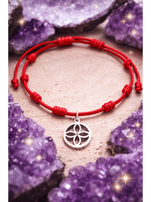 Pulsera de 7 nudos imán del dinero del sigilo de la abundancia y plata