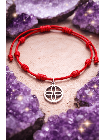 Pulsera de 7 nudos imán del dinero del sigilo de la abundancia y plata