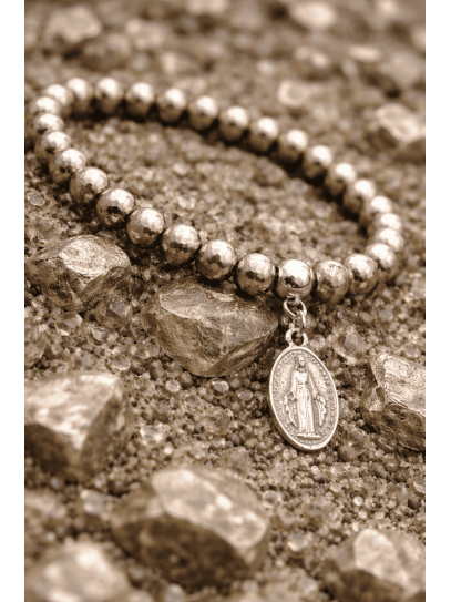 Pyrite and Miraculous Virgin Bracelet | Protection and good omens