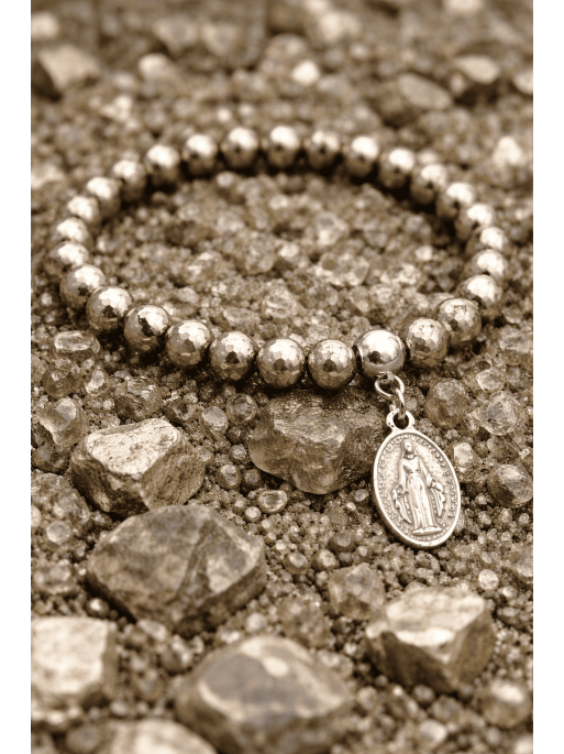 Polsera de Pirita i Verge de la Miraculosa | Protecció i bons auguris