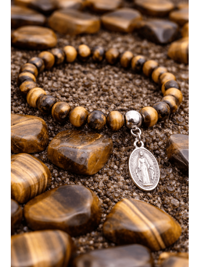 Tiger's Eye and Miraculous Virgin Bracelet | Protection and good omens