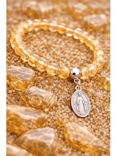 Citrine and Miraculous Virgin Bracelet | Protection and good omens