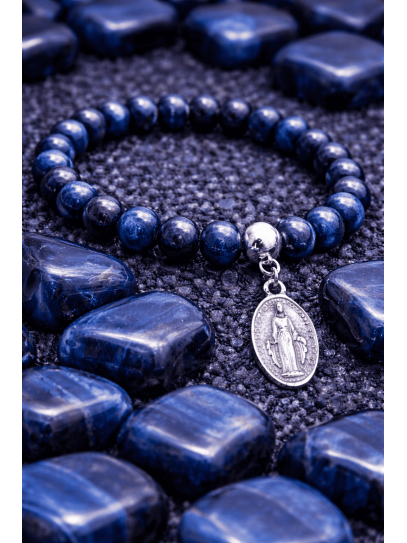 Blue Tiger's Eye and Miraculous Virgin Bracelet | Protection and good omens